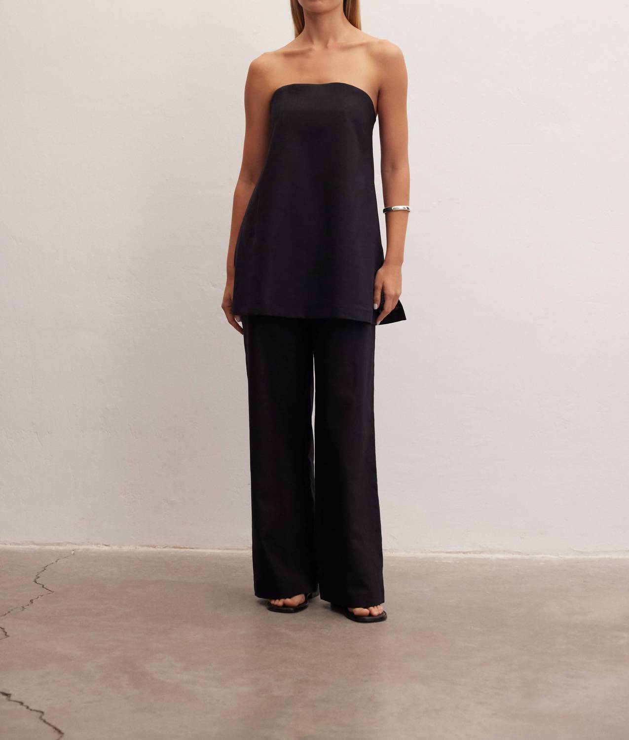 Le Cle - Essence Linen Strapless Top