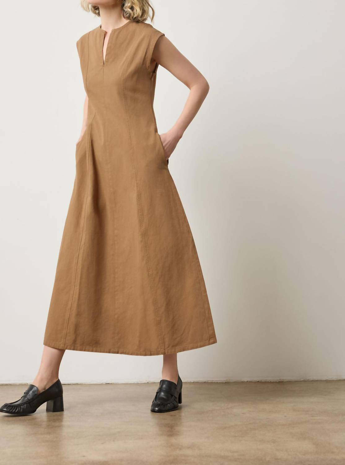 Lilla P - Twill Princess Seam Maxi Dress