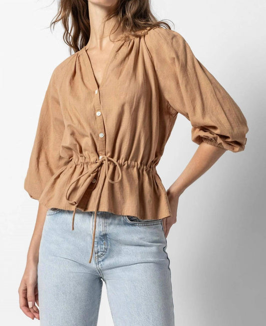 Lilla P - Tie Waist Button Down Shirt