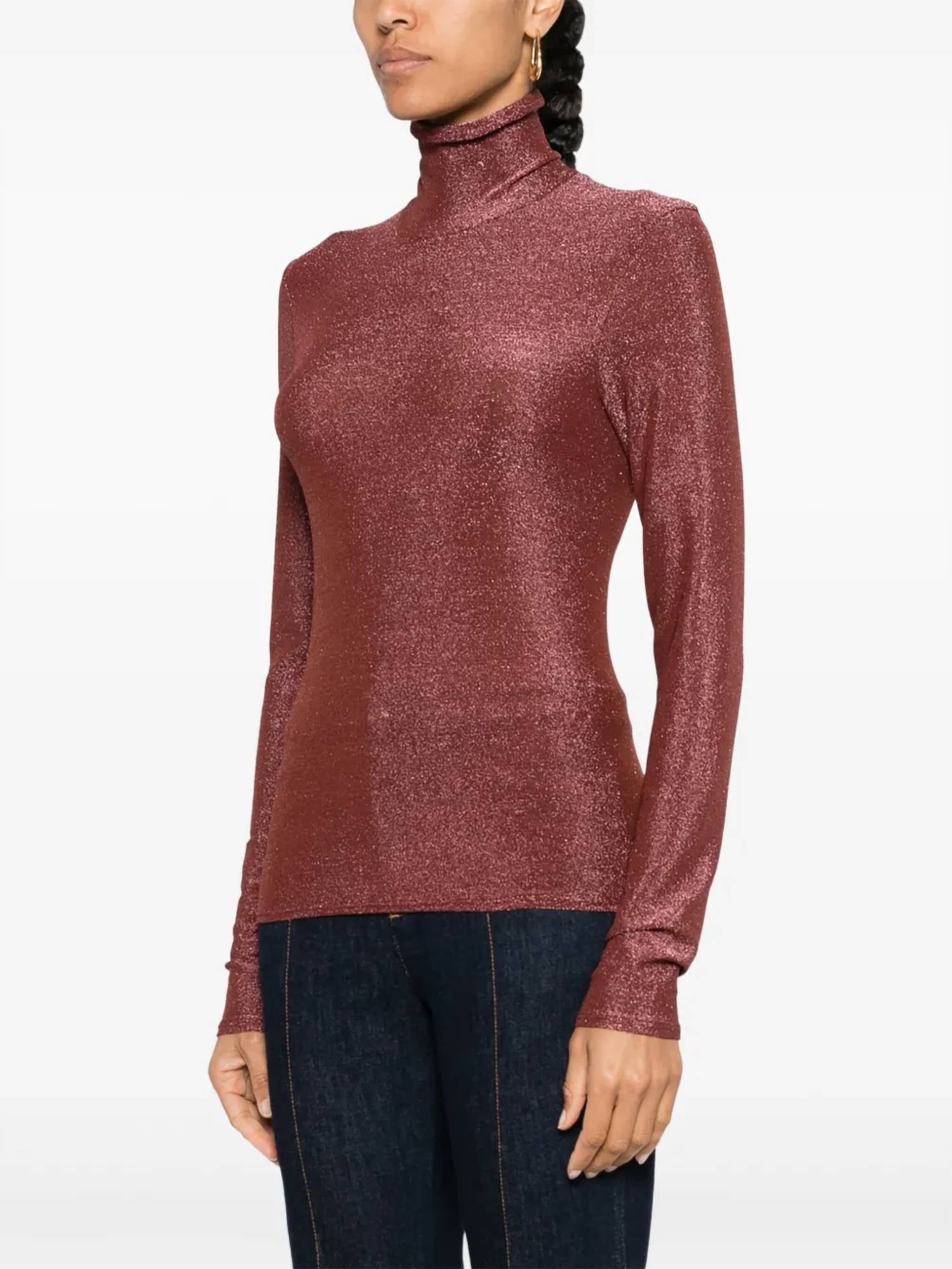 Forte Forte - Lurex Jersey Turtleneck T-shirt