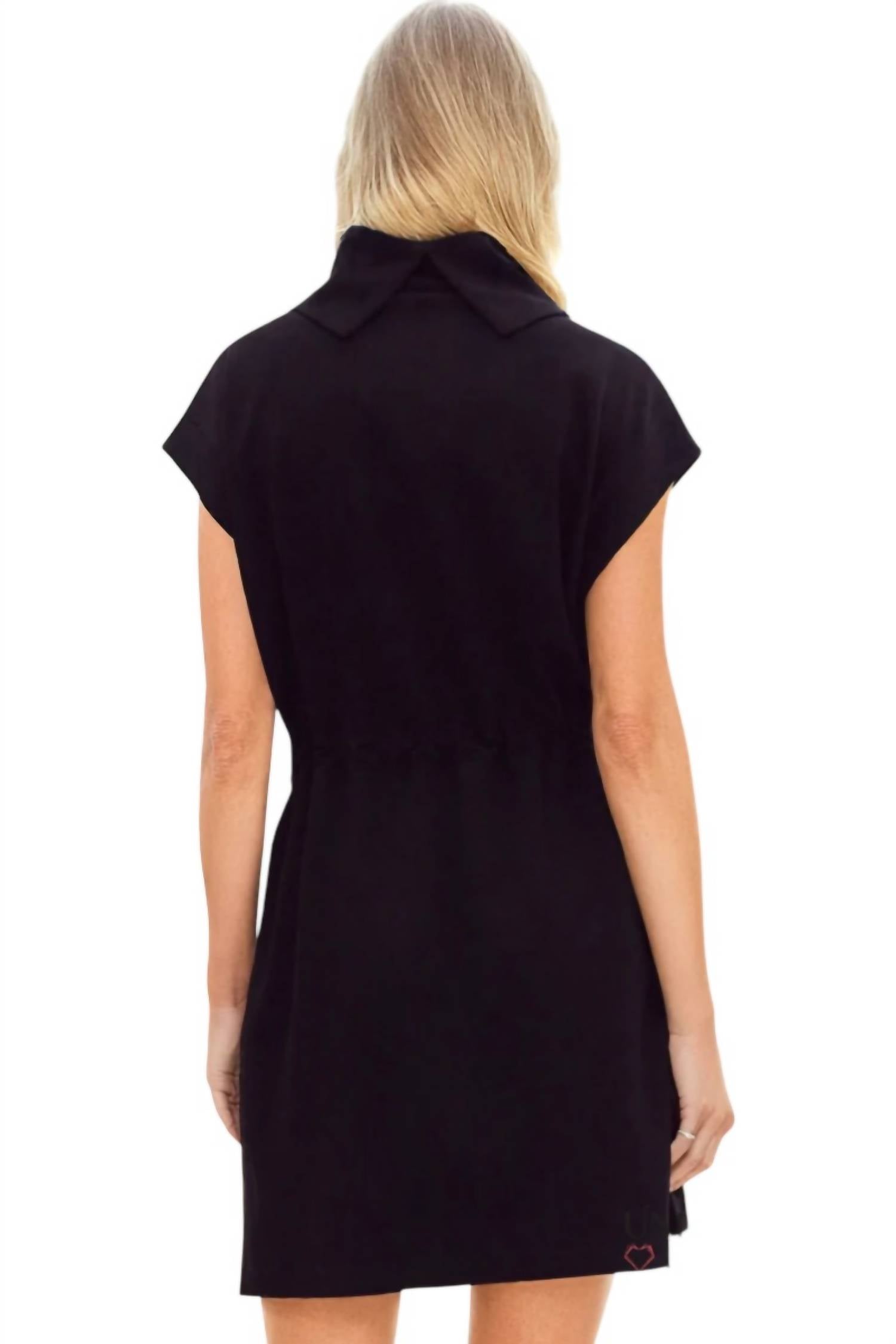 Entro - Gloria Folded Neck Drawstring Dress