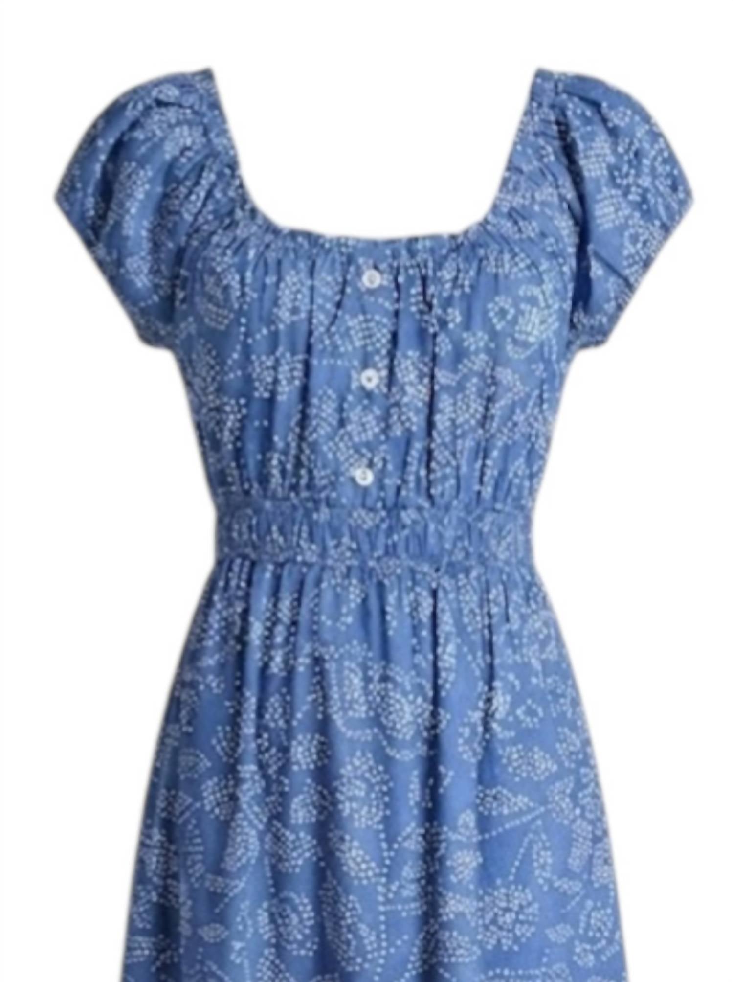 Sadie & Sage Women's Keepsake Midi Dress in blue - women's dress - detail view