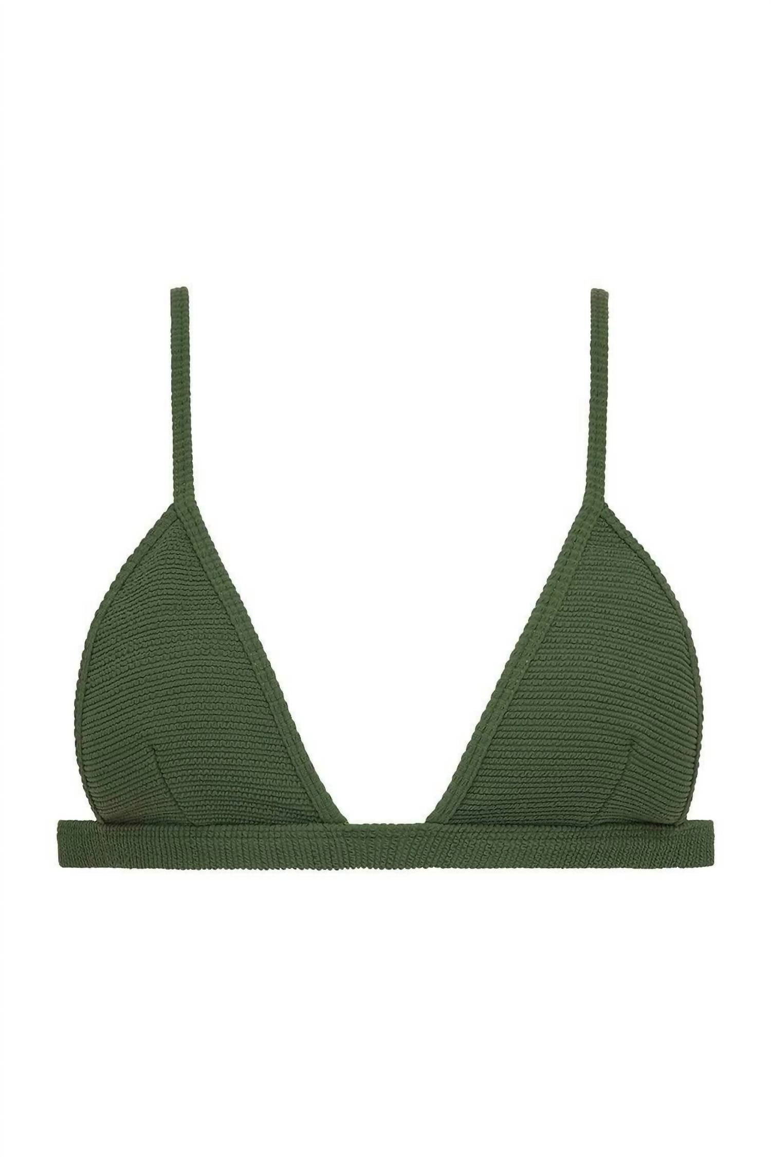 Montce - Micro Scrunch Hunter Triangle Bikini Top