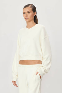 Eterne - Cropped V-neck Sweatshirt