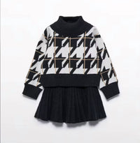 Abel & Lula - Sweater With Pleated Skirt Set