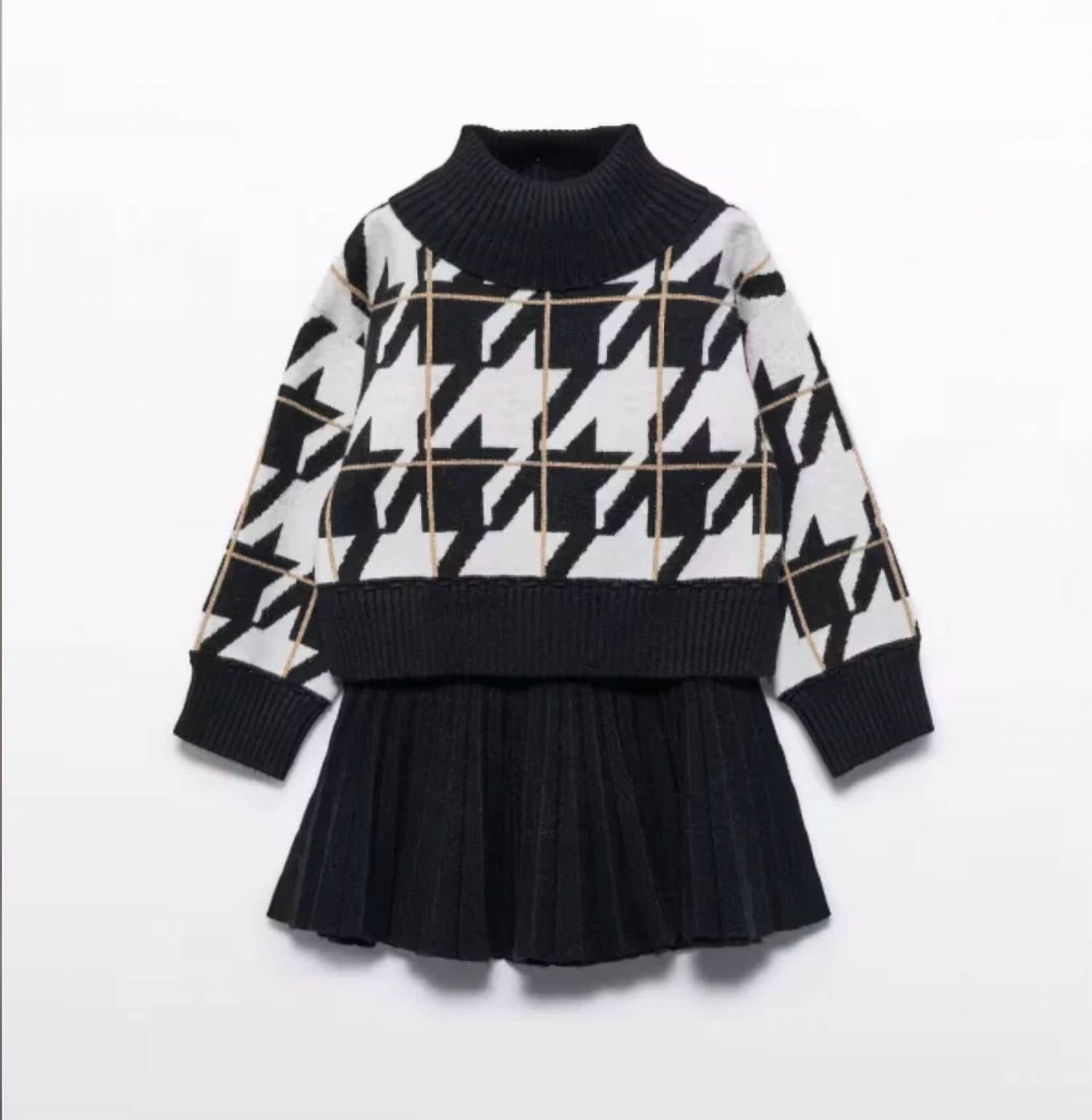 Abel & Lula - Sweater With Pleated Skirt Set