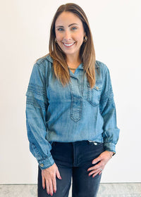 Ivy Jane - Tuck Sleeve Popover Shirt