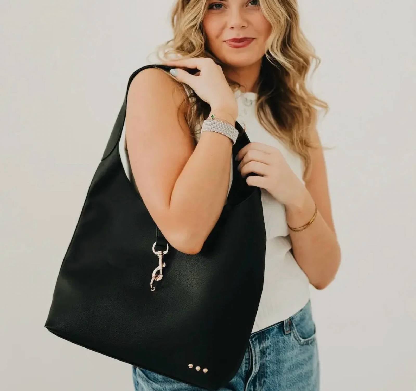 Pretty Simple - Women's Haddie Hobo Vegan Leather Tote