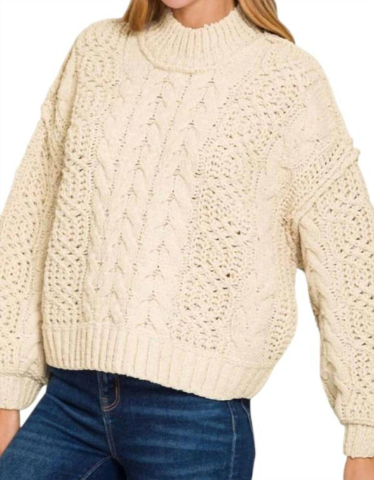 Zenana - Cable Knit Sweater