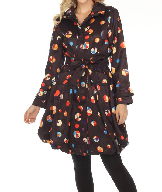 Samuel Dong - Dots Belted Water Resistant Bubble Trench Coat