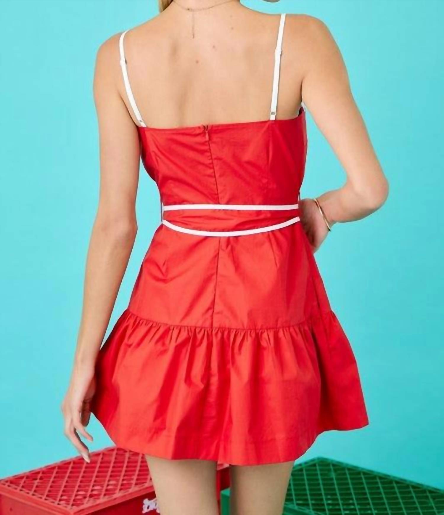 Day + Moon - Binded Braided Detail Mini Dress