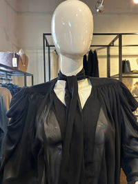 Beulahstyle - Women's Sheer Sleeve Blouse
