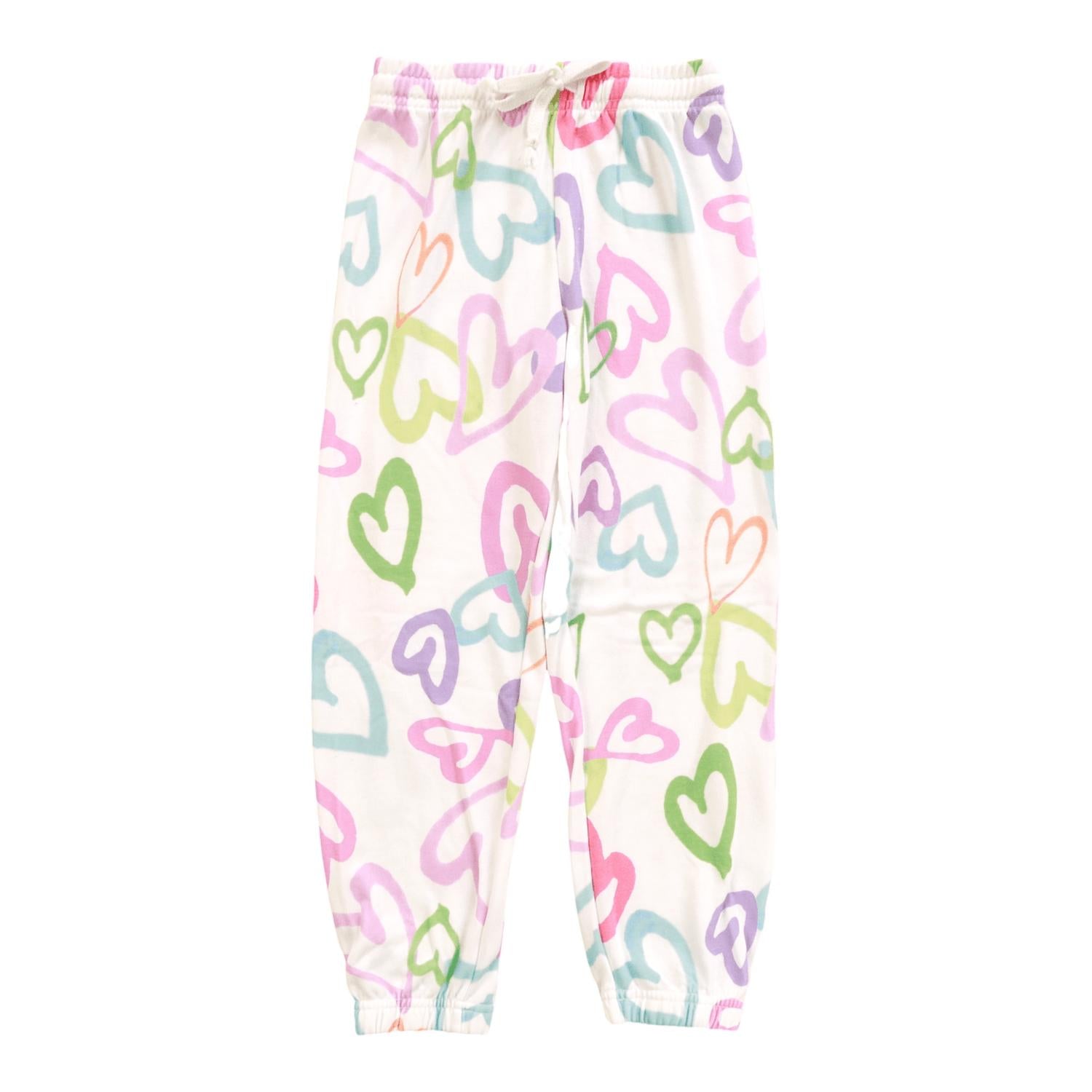 T2Love - Girl's Pastel Hearts Joggers