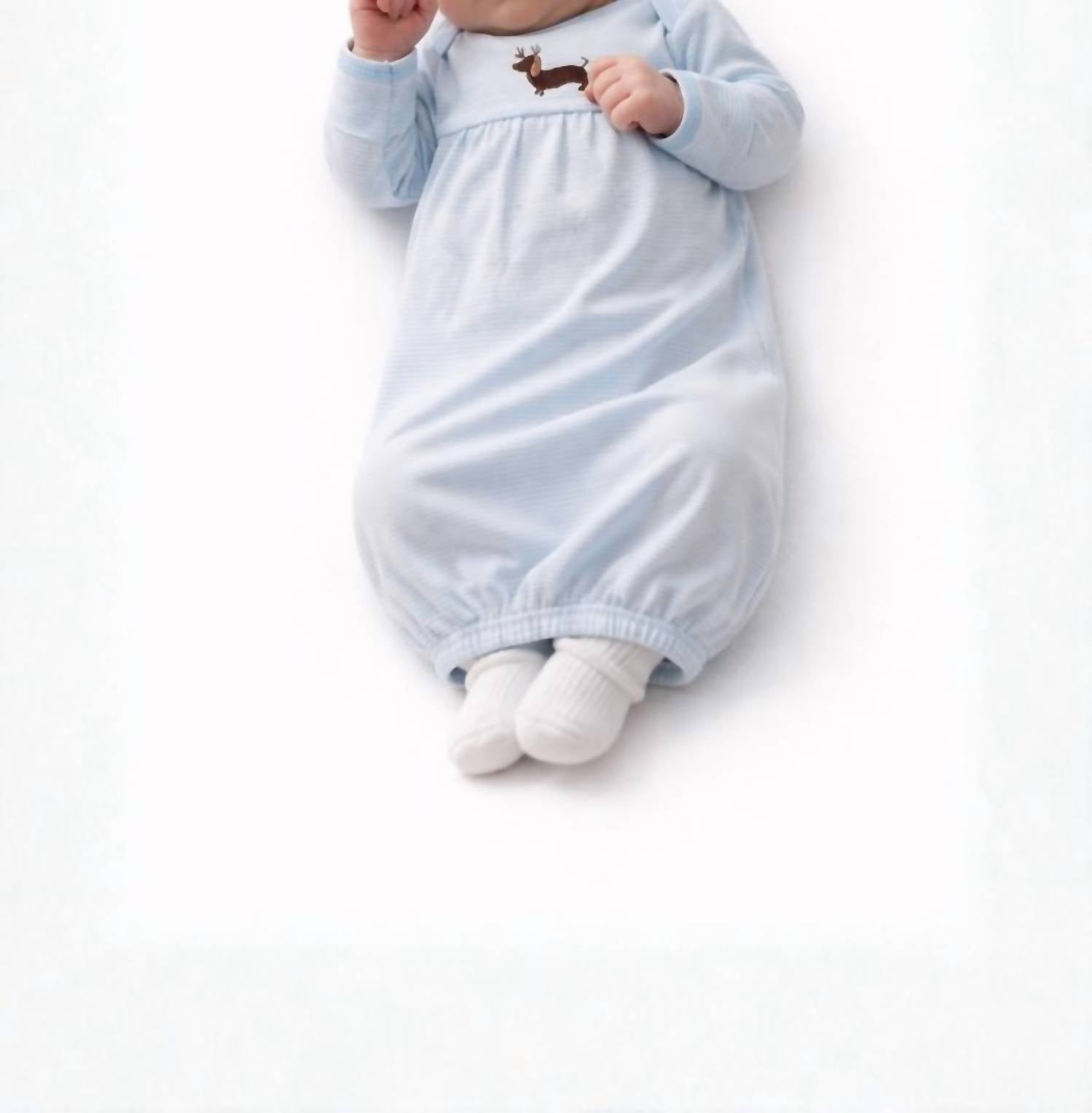 Bailey Boys Baby Boy's Reindeer Doxie Sac in light blue - kids' item - detail view