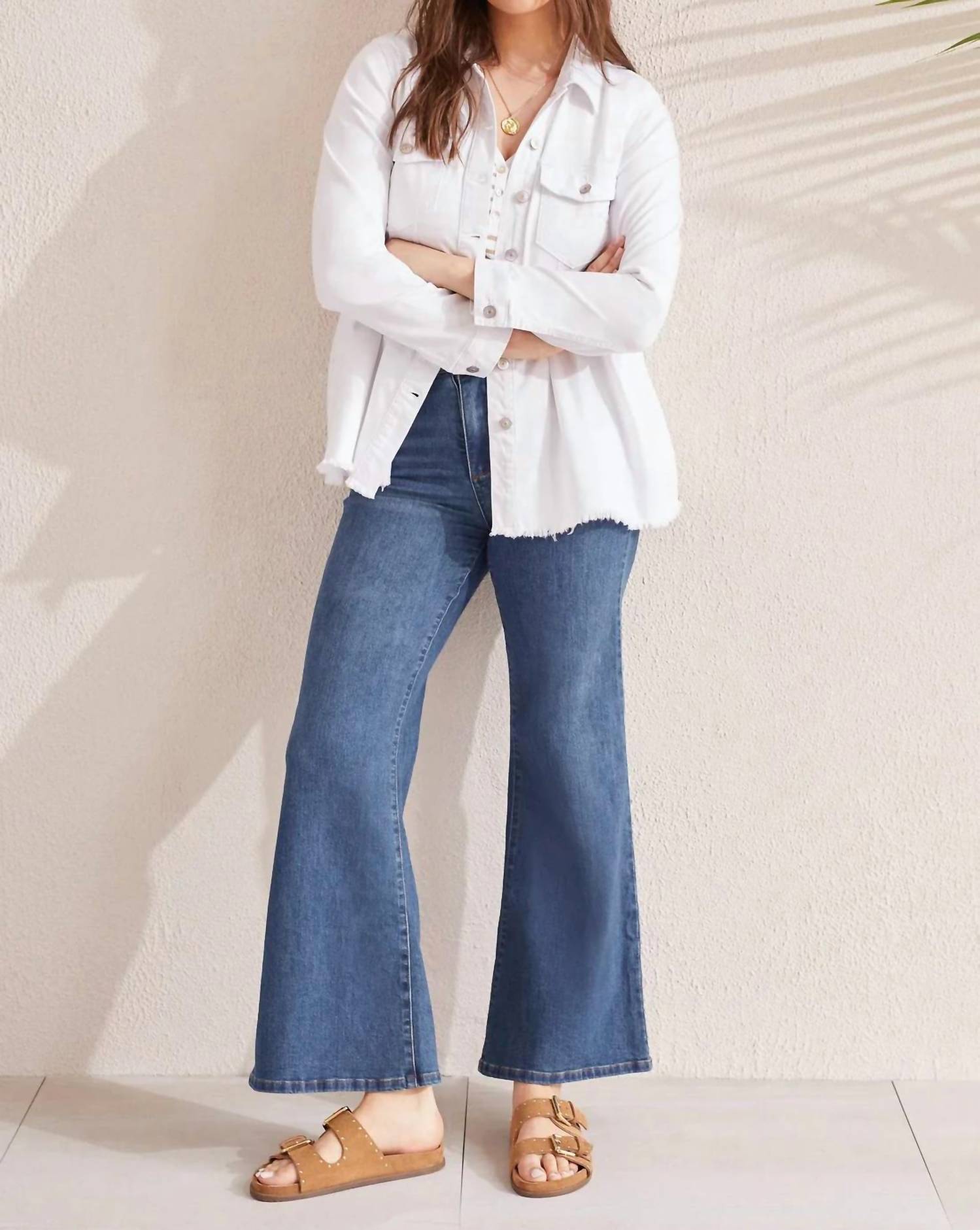 Tribal - Pax Peplum Denim Jacket