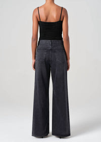 AGOLDE Dame High Rise Wide Leg Jean in hitch - women's jeans - detail view