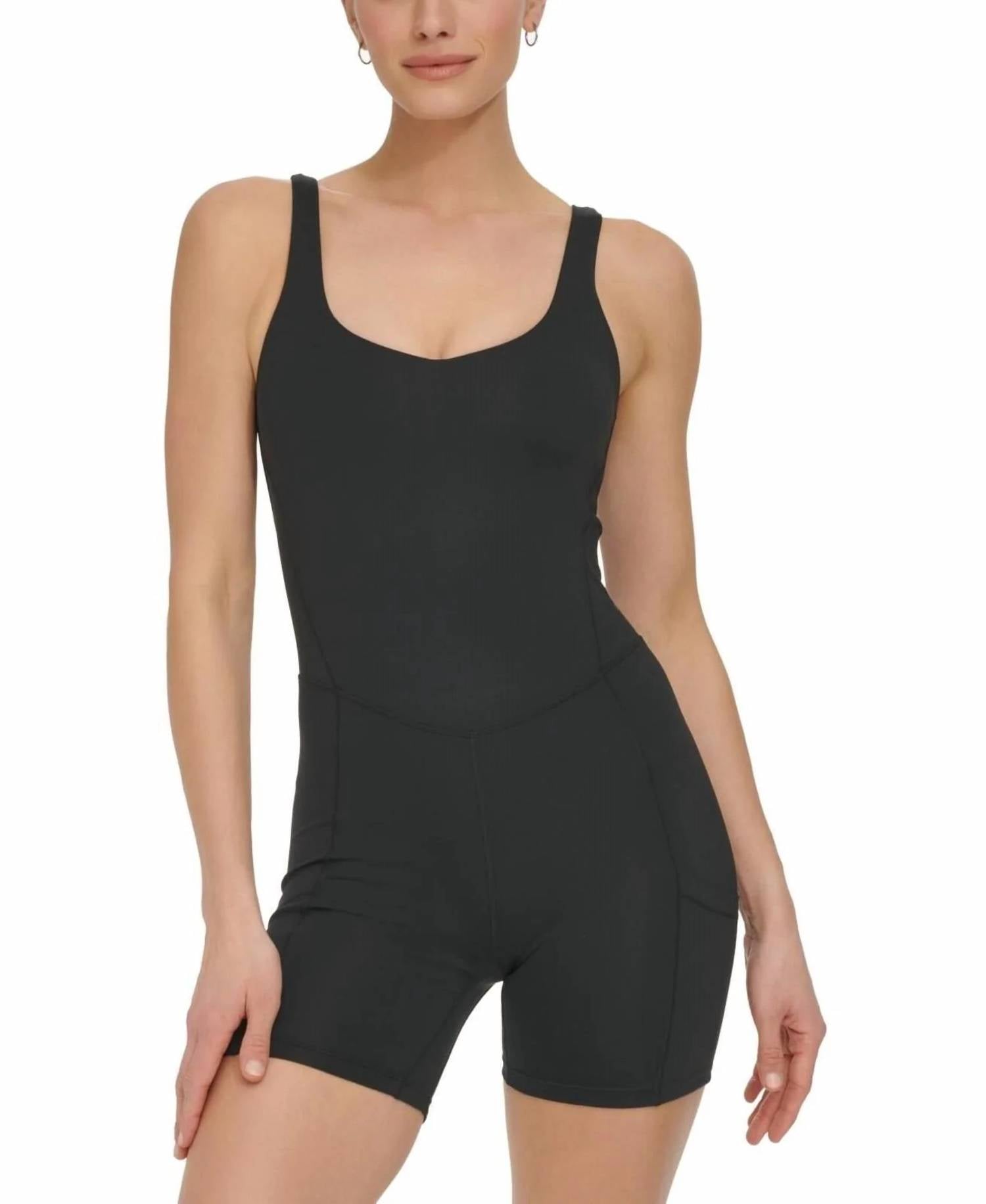 Dkny - Seamed Bike Shorts Sleeveless Unitard
