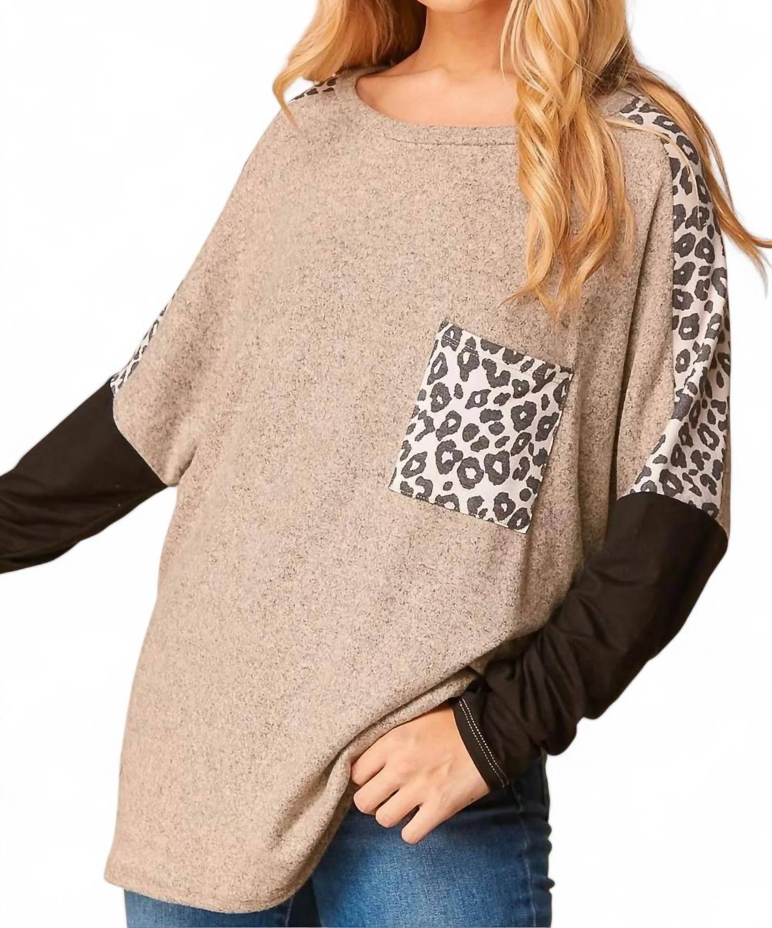 Haptics - Brushed Sweater with Dolman Sleeves