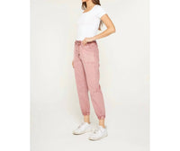Mica Denim - High Rise Cropped Jogger Pants