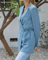 En Creme - Wrap Front Blazer