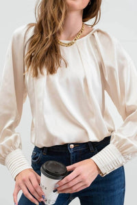 Blu Pepper - Layla Bishop Sleeve Blouse