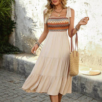 Lovesoft - Camisole A Hem Patchwork Midi Dress