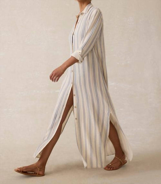 Faherty - Dune Cotton Gauze Isla Maxi Shirtdress