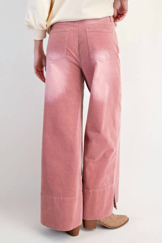 Easel - Stretch Baby Corduroy Wide Leg Pants