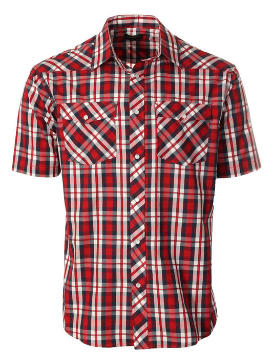 Gioberti - Men's Plaid Western Shirt