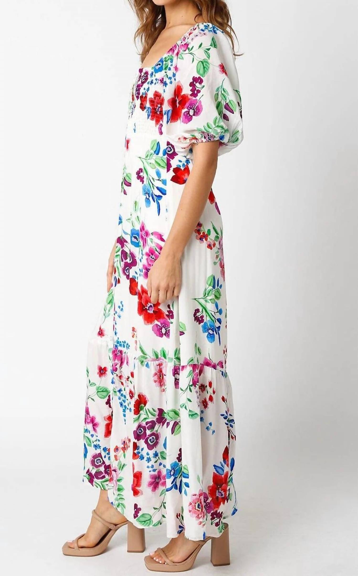 Little Secret Of Mine - Floral Tiered Maxi Dress