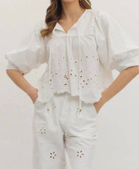 Entro - Starr Eyelet Top
