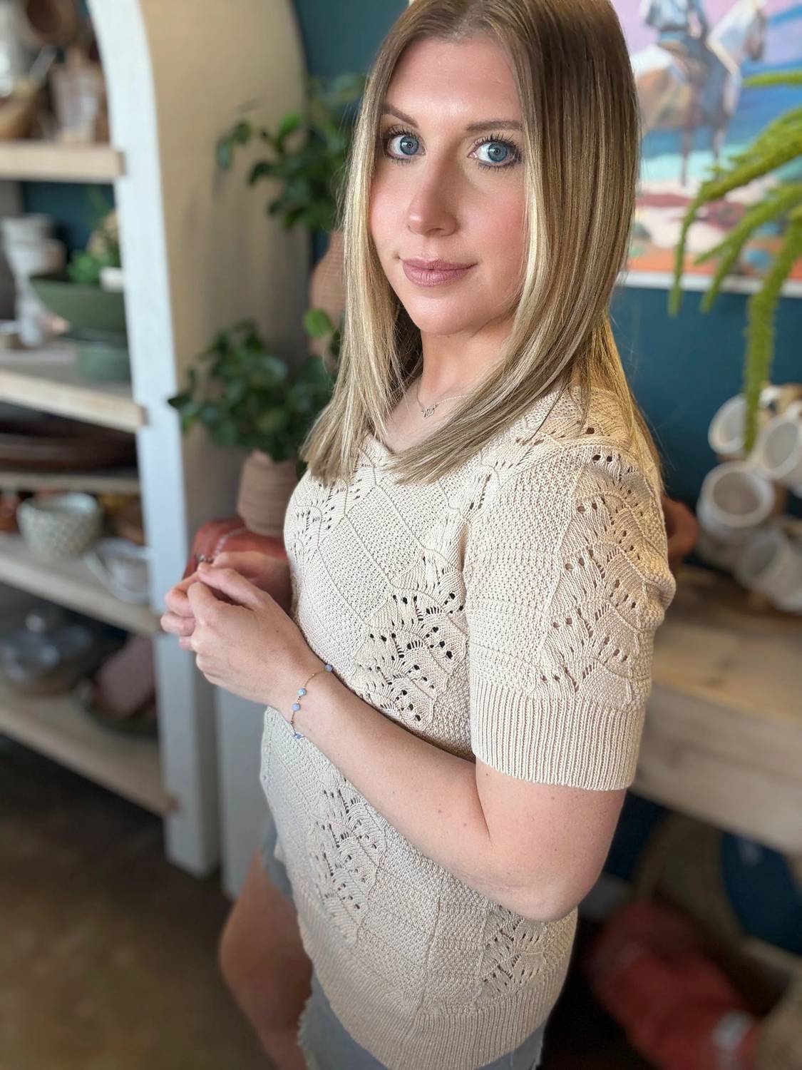 Heyson - Round Neck Knit Top