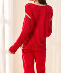 Tribal - Crochet V Neck Sweater