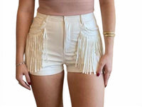 Line And Dot - Faux Leather Short
