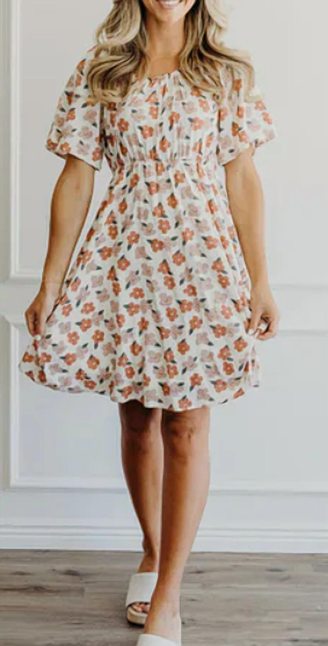 Mikarose Tori Dress in spring blossom - women's dress