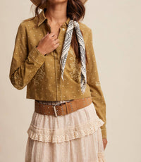 Listicle - Embroidered Western Cotton Shirt