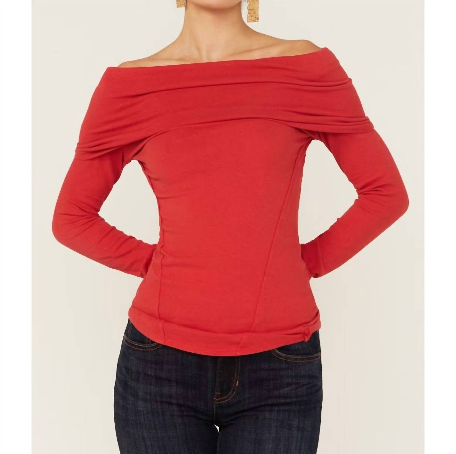 Free People - Iris Off The Shoulder Long Sleeve Top