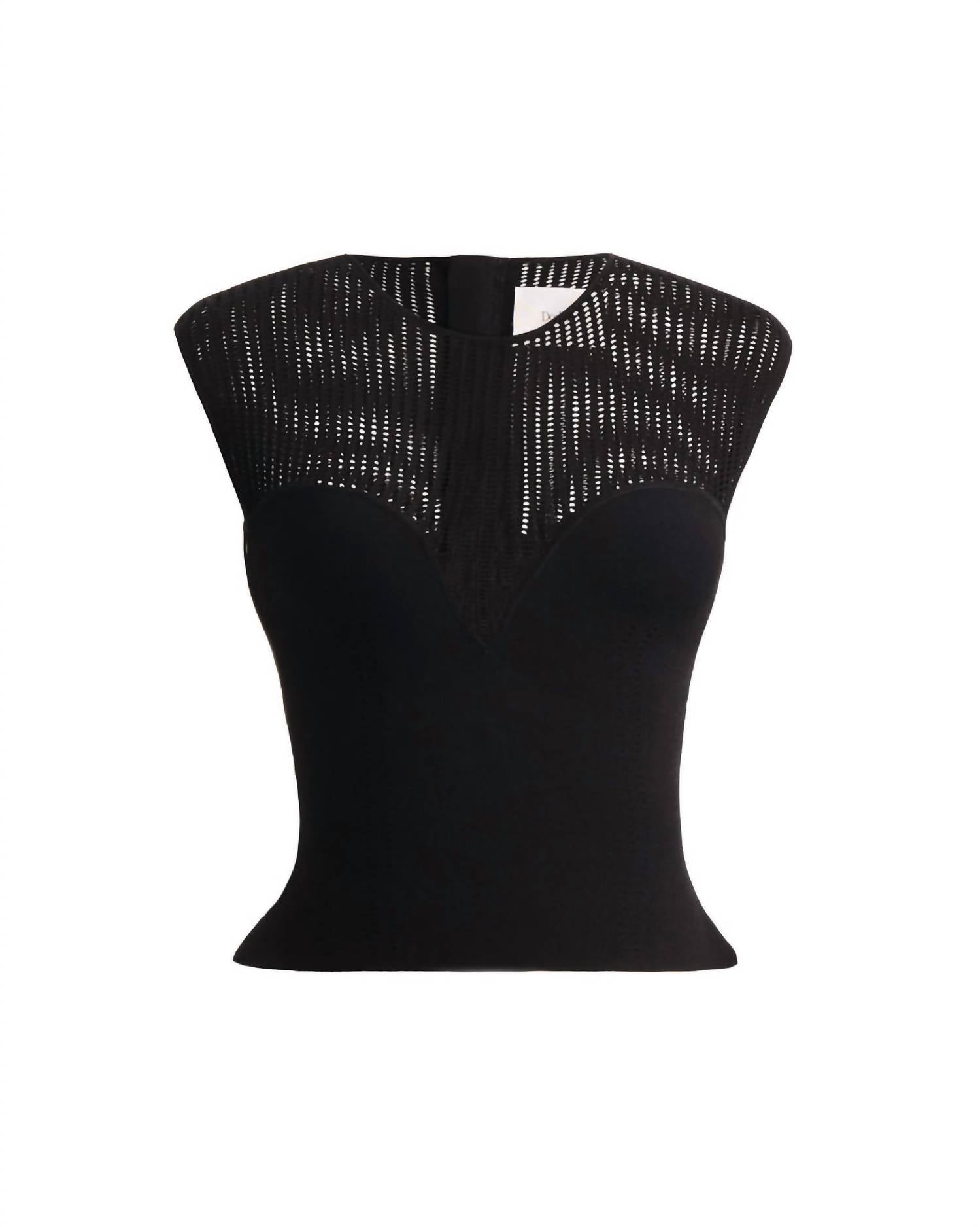 Dodiee Mira Sweetheart Top in black - women's blouse - view 4