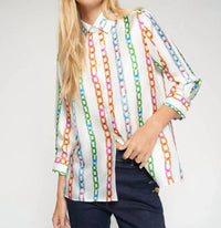 Vilagallo - Chains Print Blouse