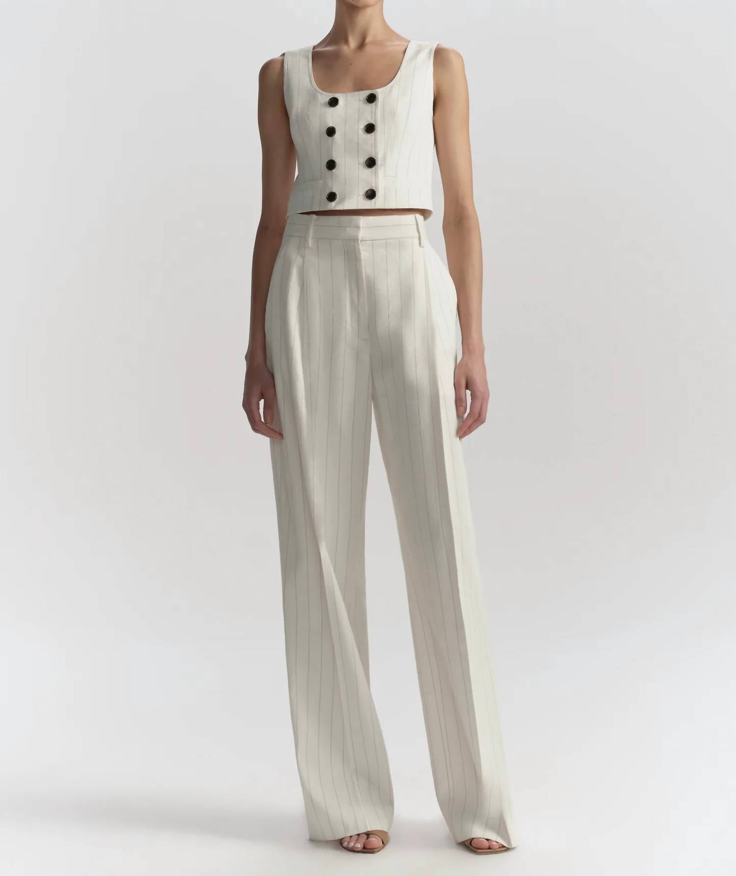 A.L.C. - Winston Linen Pinstripe Pant