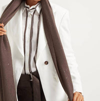 Brunello Cucinelli - Cashmere And Silk Diamond Yarn Knit Scarf