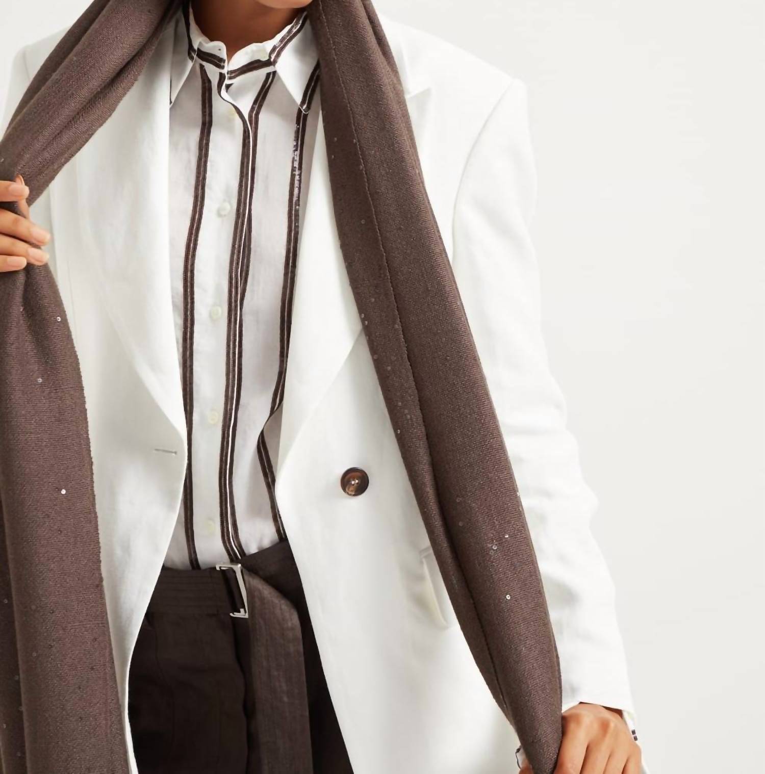 Brunello Cucinelli - Cashmere And Silk Diamond Yarn Knit Scarf