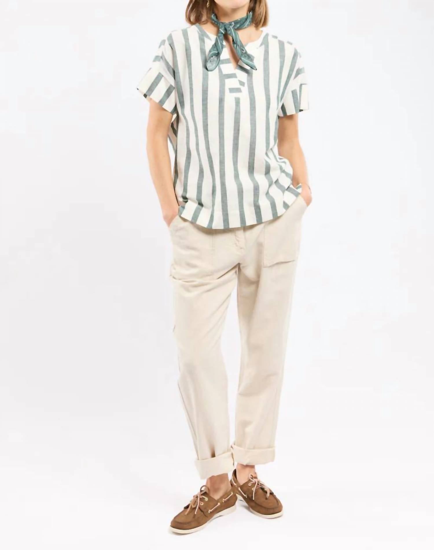 Armor-Lux - Cotton Linen Striped Top
