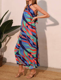Tyche - Cut Out Halter Maxi Dress