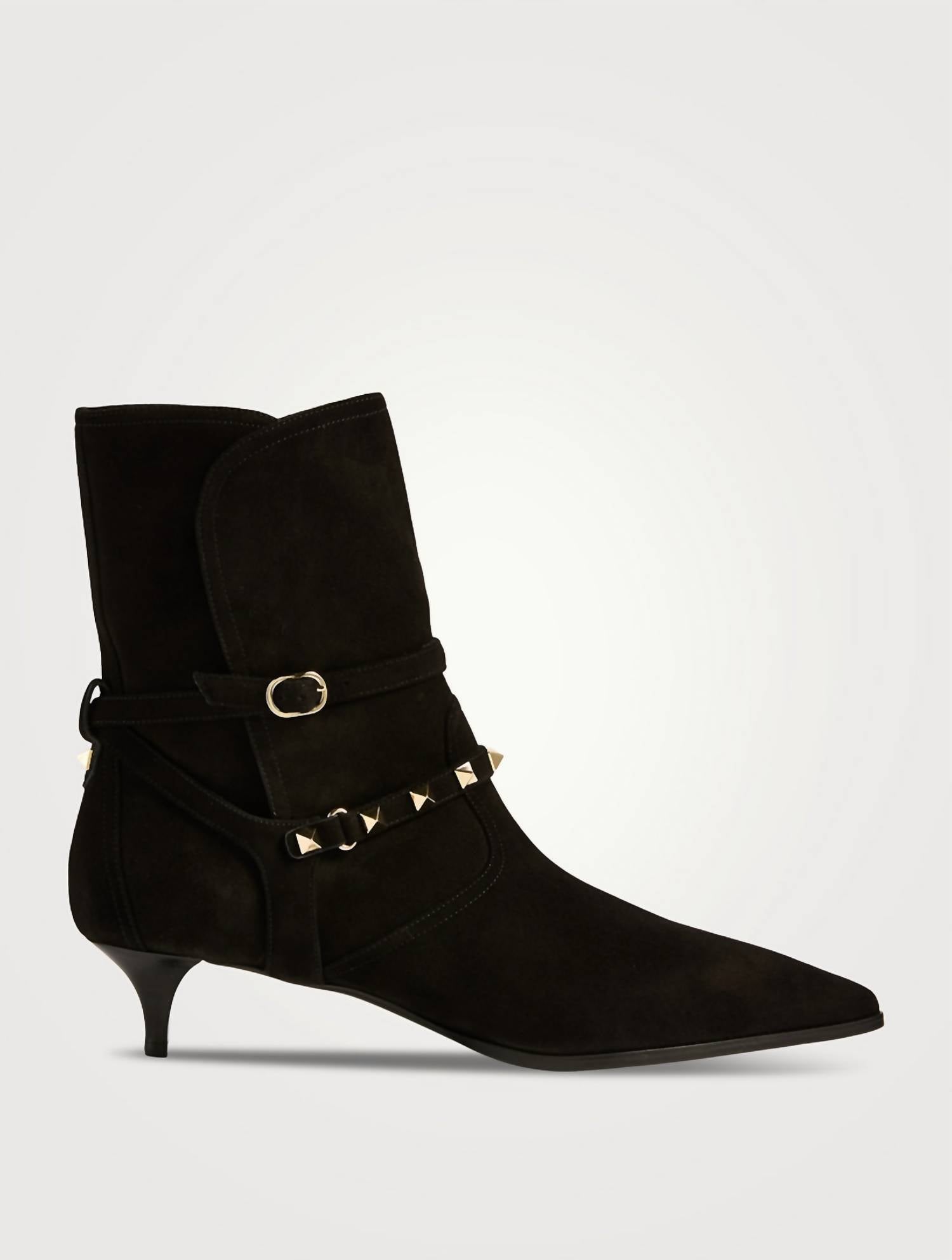 Valentino - Women's Rockstud Suede Ankle Boots