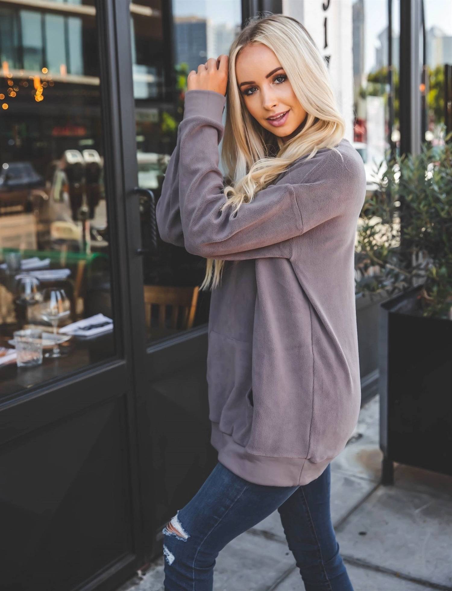 Tickled Teal - Soft Oversized Megan Pullover