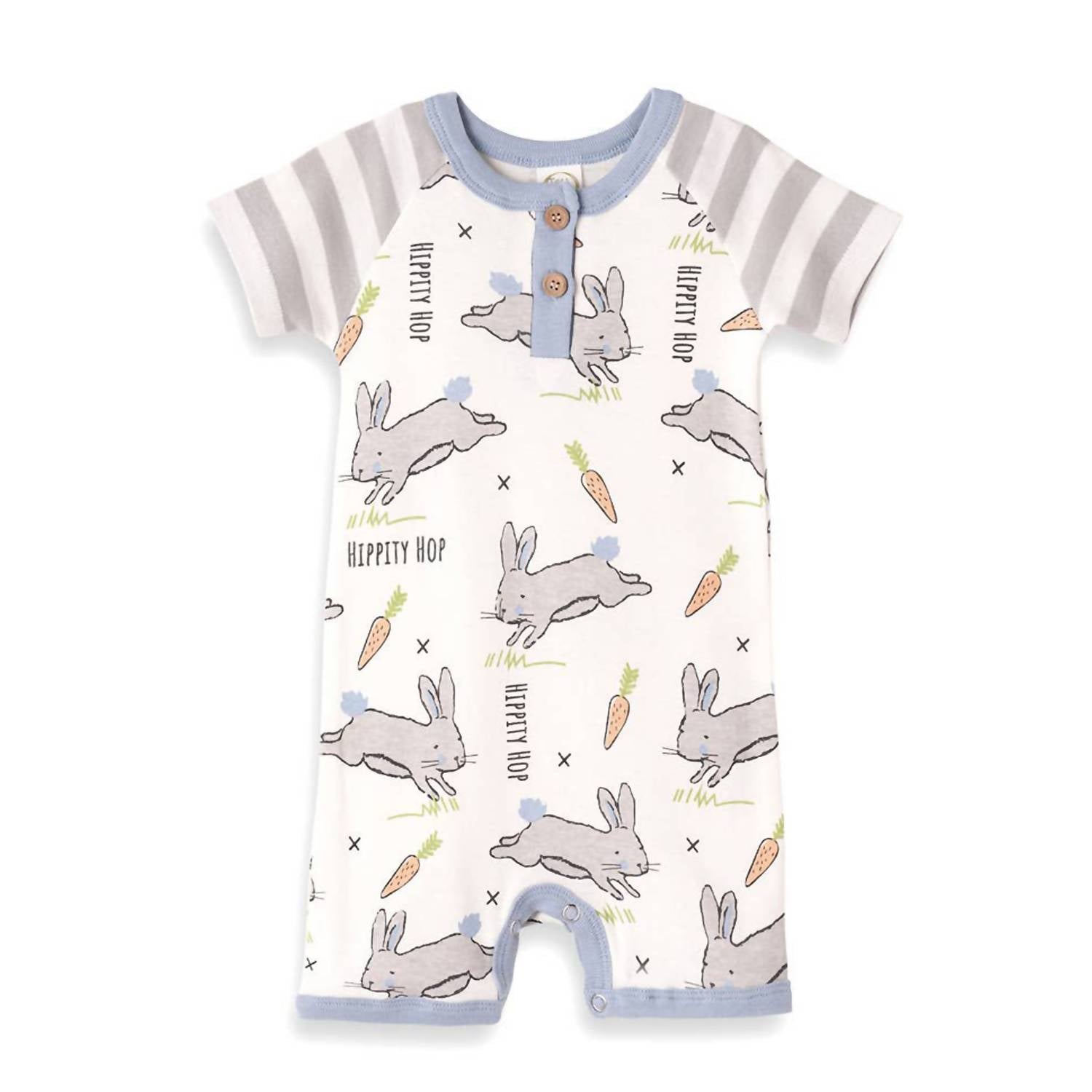Tesa Babe - "Easter Parade" Henley Shortie Romper for Baby Boys