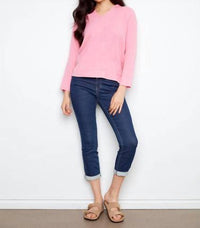CHARLIE B Bubble Cotton Hoodie in candy - women's top - view 4