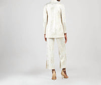 Clara Sunwoo - Foil Sheen Drape Tunic Cardigan