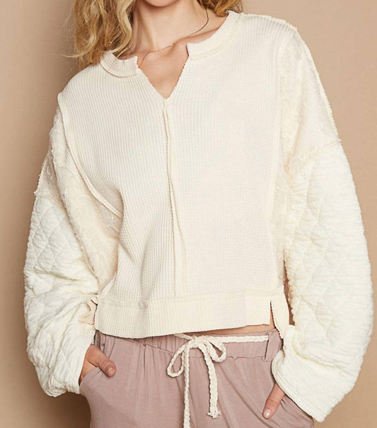 Pol - Round Neck Full Sleeve Oversized Top